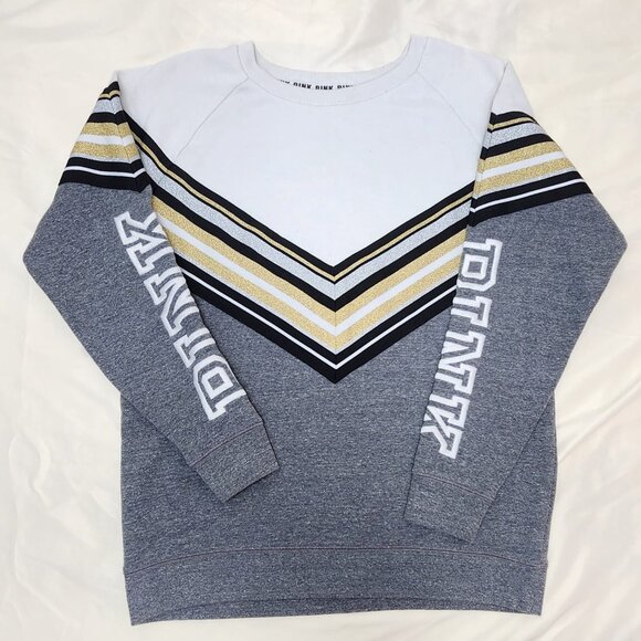 PINK VICTORIA'S SECRET Sweatshirt Small Chevron Logo - Picture 1 of 7